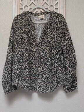 Universal Thread Corduroy Popover Peasant Top Womens XXL Balloon Sleeve Cotton